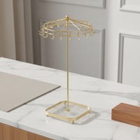Detachable 18-Hook Jewelry Stand Large Capacity Jewelry Display with Tray Household Storage for Boutique