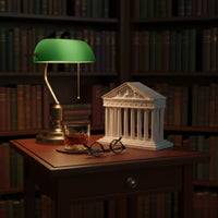 Classical Greek Temple Ornament Stone-Look Temple Model Classic Building Sculpture Ancient for Tabletop