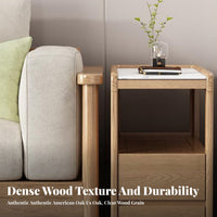 Movable with Wheels Rolling Drawer Cart Sintered Stone Top Rolling Drawer Cabinet Modern Minimalist Design End Table Scratch Resistant for Apartment Dwellers, Homeowners, Students, Living Room, Small Areas, Bedroom, Balcony