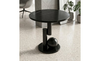 Round Side Table Modern Sofa Side Table Geometric Nightstand for Living Room, Bedroom