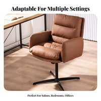 Cushioned Makeup Chair Shell-Shaped rearrest Scalloped rear Chair Upholstered Gold-Tone Legs for Home Decorators, Homeowners