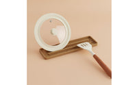 Pot Cover Organizer Stand Space-Saving Pot Lid Holder Non-Slip Lid and Spoon Rest for Stovetop