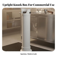 Large Capacity Floor Standing Knock Box Easy to Clean Commercial Coffee Grounds Bin Long-Lasting for Baristas, Restaurant Team, Cafes