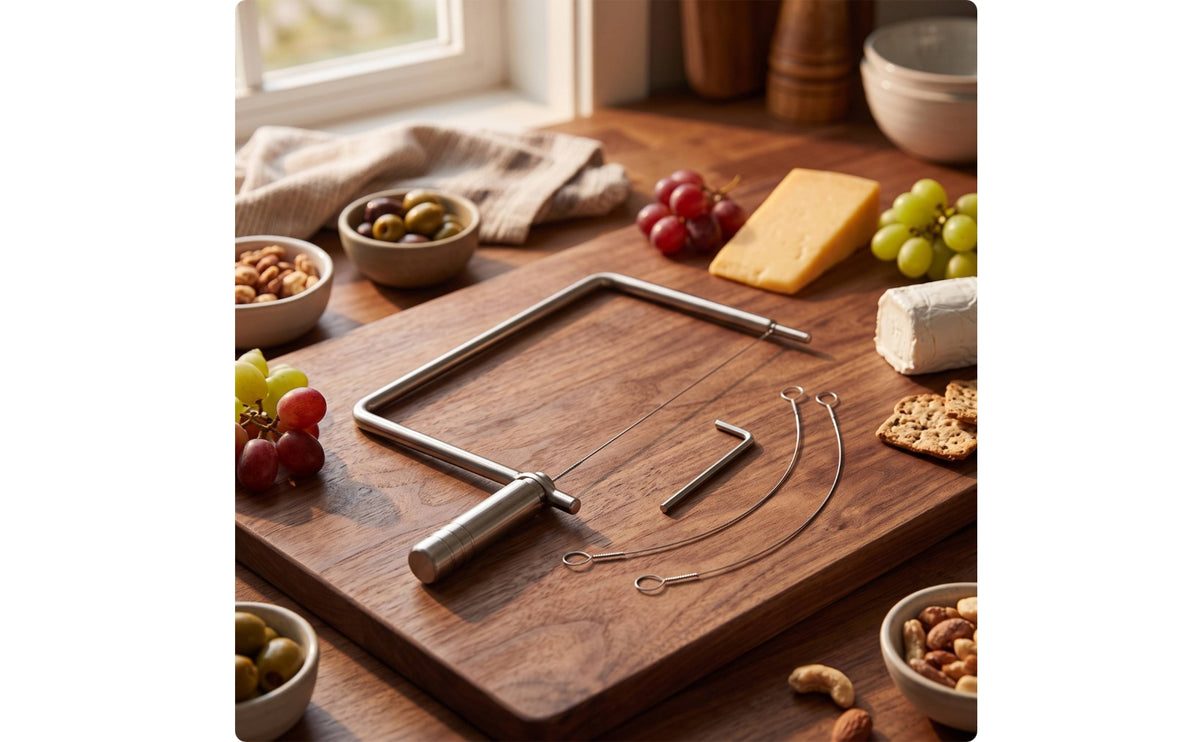 Cheese Slicer with Wire Stainless Steel Wire Cheese Cutter Handheld for Home Cooks, Kitchen