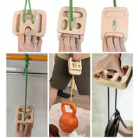 Climbing Fingerboard Compact Wooden Finger Training Board Wall-Mounted for Climbers, Boulderers, Home Gym