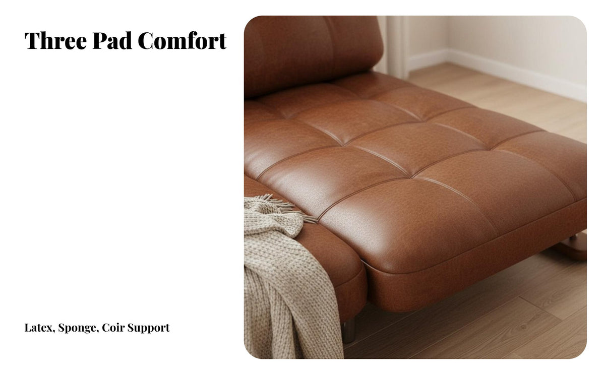 Foldable Design Fold-extendable Sleeper Bed two-in-two-in-oneUse Fold-extendable Loveseat Bed Space-Saving transformable Couch Vintage design for Apartment Dwellers, Homeowners, Young Adults, Lounge, Home Office