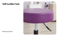 Stable Round Base Adjustable Swivel Stool Built-in Footrest Adjustable Padded Stool Certified Gas Lift Counter Chair Modern Design for Beauticians, Shopkeepers, Homeowners, Beauty Salon, Workshop, Kitchen, Dining Room