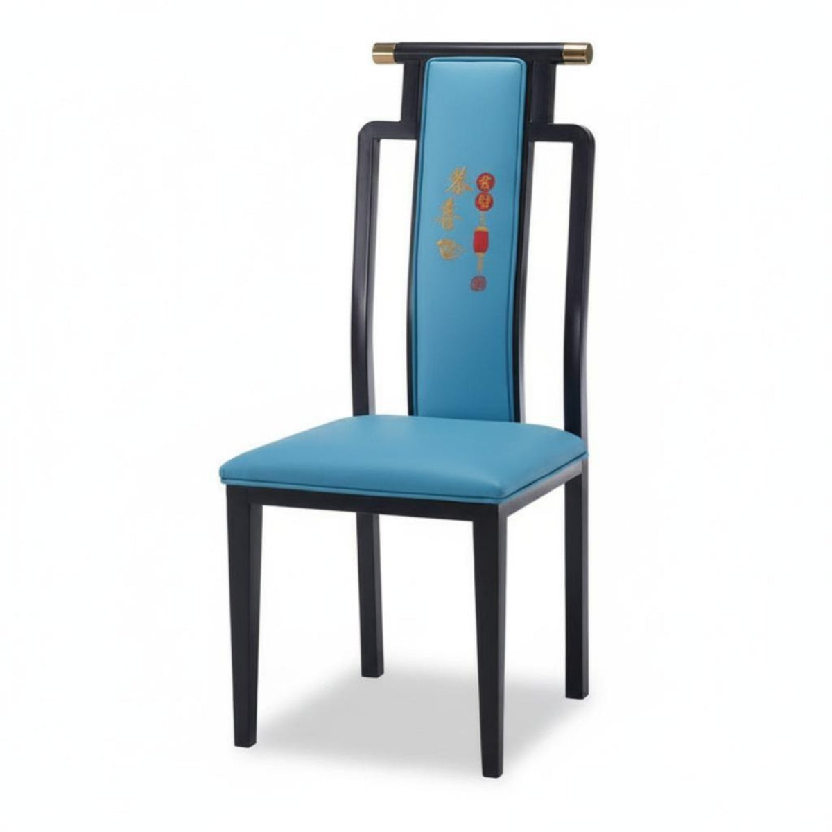 New Chinese Design Armless Backrest Chair Stable and Sturdy High-Back Yoke Chair Versatile Design Commercial Seating for Restaurant Owners, Interior Designers, Hotel Managers, Dining Room, Tea House, Private Club, Kitchen