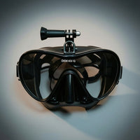 Wide-View Snorkel Mask with Camera Mount Smooth Breathing Full Face Snorkel Mask 180 Degree Anti-Fog for Travelers