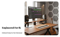 Anti-Resonance Studio Monitor Stand Shock Absorption Desktop Speaker Stand 5° Inclined Design Monitor Speaker Riser Non-Slip for Music Producers, Audiophiles, Gamers, Home Office, Gaming Room