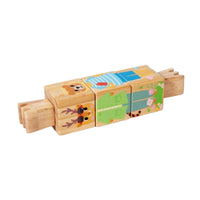 Smooth Rotate Twist Block Puzzle Compact Wooden Block Puzzle Learning Grasping Toy Educational for Playrooms