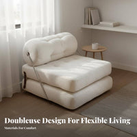 Foldable Convertible Armchair Bed Space-Saving Fold-out Single Lounger 2-in-1 Design Sleeper Chair Adjustable Backrest for Apartment Dwellers, People with Small Homes, Inactiveice Workers, Bedroom, Living Room