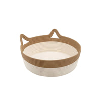 Cozy Cat Bed Long-Lasting Woven Cat Bed Breathable Woven Basket Low-Height for Living Room, Floor