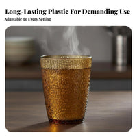 Shatterproof Tumbler Heat Resistant Acrylic Beverage Cup Sturdy Shatterproof Drinking Cup for Restaurant Owners, Seniors, Taverns, Kitchen, Home