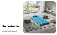 Waterproof Water-Filled Cooling Mattress Long-Lasting Summer Sleeping Pad Reinforced Edges Inflatable Water Bed Mat for Elderly, Students, Dorm Room, Sofa