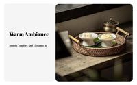 Chinese Design Tea Snack Plate Multi-Purpose Footed Fruit Bowl Decorative