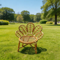 Chinese Style Rattan Single Chair for Balcony and Garden