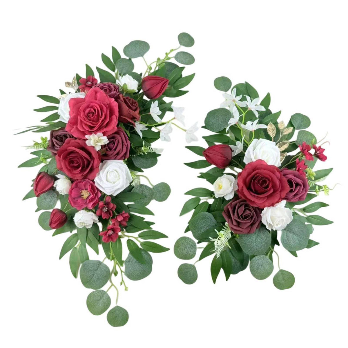 2 Pieces Reusable Wedding Welcome Sign Garland Easy to Hang Artificial Blossom Swag No Maintenance Eucalyptus Flower Swag Realistic Look for Brides