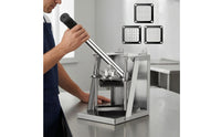 Interchangeable Blades Mesh Blade Cutter Angled Lever Handle Wall-Mounted Vegetable Strip Cutter