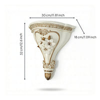 Antique-Style Wall-Mounted Flower Vase Indoor Decorative Wall Vase Elegant Sophisticated for Hallway