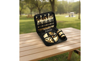 Stainless Steel Dining Cutlery Set Picnic Cutlery Set with Carrying Case Reusable Mess Kit for Camping, Picnics