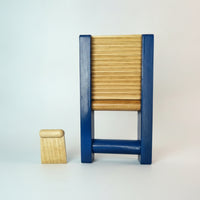 Ribbed Wooden Scraper with Block Handheld Guiro Percussive Wood Block Compact for Kindergarten
