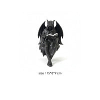 Decorative Cloaked Figure Figurine Fantasy Figurine with Book Detailed Gothic Statue Collectible for Reading Nook