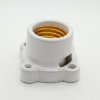 Ceiling Rose with E27 Lamp Holder for Vintage Lamp Projects, Heat Resistant Ceramic Porcelain Light Fitting, Single Pack E27 Screw Bulb Unit