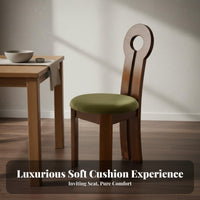 Solid Wood Frame Black Upholstered Dining Chair Floor Protectors Key Back Dining Chair for Interior Design Enthusiasts, Homeowners, Renters, Study Room