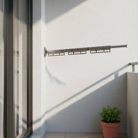 Wall Mounted Folding Clothes Rack Foldable Retractable Laundry Dehumidifying Rack No-Tool Installation Invisible Wall Clothes Hanger for Balcony