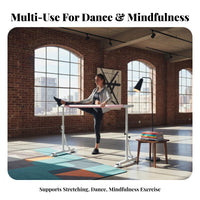 Multi-Functional Adjustable Height Ballet Barre Stable Adjustable Height Dance Bar Sturdy Construction Freestanding Dance Barre High Load-Bearing Capacity for Adults, Dancers, Beginners, Mind-Body Practice Room, Gym