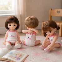 20cm Pig Cotton Doll Clothes Set with Sling Dress and Shoes