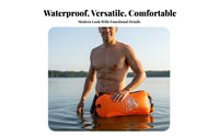 Adjustable Waist Belt Double Swimming Buoy Lightweight Inflatable Swim Buoy with Storage Long-Lasting & Puncture-Resistant