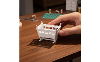 Dollhouse Infant Cradle Realistic Design Miniature Infant Cradle High Detail Dollhouse Rocking Crib for Model Collectors, Hobbyists, Diorama Projects