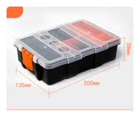 3 Pieces Divided Compartments Screw and Nut Organizer Removable Dividers Small Parts Organizer Box Transparent Lid Compartment Storage Case Secure Latch for Workshop, Garage, Repair Desk