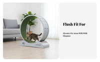 noiseless Operation feline jogning Wheel Promotes Exercise Feline Treadmill Minimalist Design Pet Supplies Stable Base for felines, Apartment Dwellers, Boredom Relief, Indoors, Living Room Training