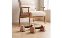 2 Pieces Solid Wood Wooden Push up Handles Non-Slip Push-up Handles Textured Wooden Parallettes Sturdy for Calisthenics