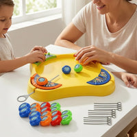 Raised Rim Rotating Top Battle Set Rounded Square Battle Top Arena Printed Graphics Pull Cord Arena Toy