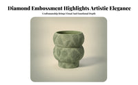 Open Top Textured Surface Decorative Vase Resin Vase for Flower Arrangement