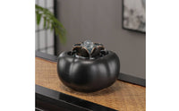 Good Luck Charm Feng Shui Water Fountain Ceramic Tabletop Water Feature Desktop Ornament for Office, Living Room