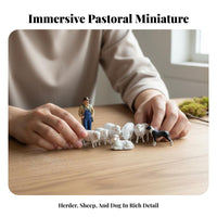 Herder Figurine Photography Prop Miniature People Figurines Scale Model Figures Wooded Theme Tiny Person Model for Collectors