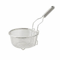 Mesh Frying Strainer Food Grade Stainless Steel Mesh Basket Easy to Clean Oil Drain Basket for Boiling