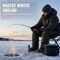 Ice Fishing Rod Set with Solid Carbon Fiber Short Section Rod