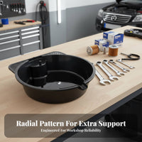 Oil Drain Pan 8L Capacity Car Oil Change Pan PP Construction for DIY Mechanics, Auto Repair Shop, Home Garage