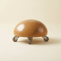Fitness Wheel with Casters Compact Wooden Fitness Exercise Wheel Equipment for Yogis