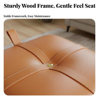 Stackable Design Upholstered Cube Pouf Versatile Use Low Stool Sturdy Frame Home Furniture Modern Design for Homeowners, Apartment Dwellers, Living Room, Entryway, Small Areas, Bedroom