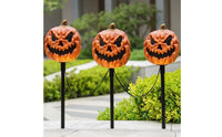 Pumpkin Stake Lights Light-up Jack-O'-Lantern Stake Lights Pumpkin Decoration with Stakes Battery-Operated Yard Decorations