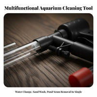 Debris Suction Tool Long Outlet Hose Reach Deep Corners for Glass Tanks