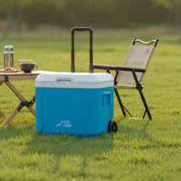 Wheeled Ice Chest Retractable Ice Chest with Wheels for Picnics, Tailgating