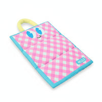 Checkered Waterproof Pet Mat Handle Loop Cushioned Resting Pad
